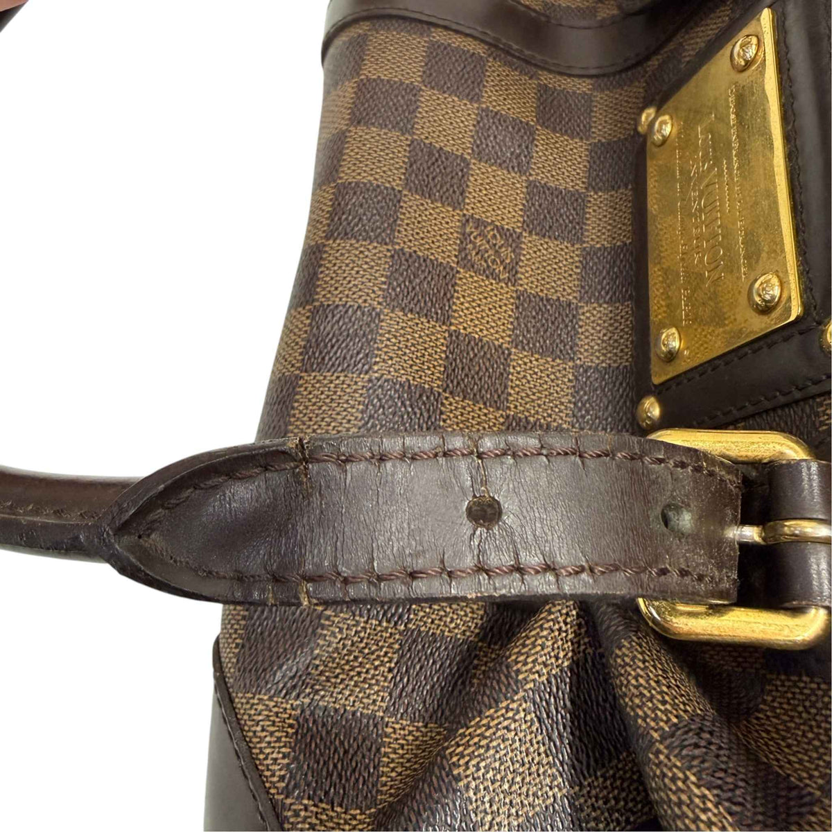 Women's Damier Ebene Berkeley Handbag Brown - Photo 16
