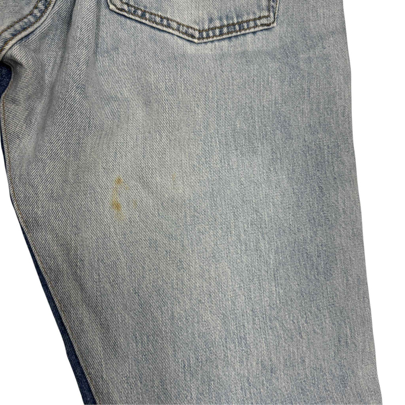 Men's Panelled Flare Jeans Blue Size L / W34