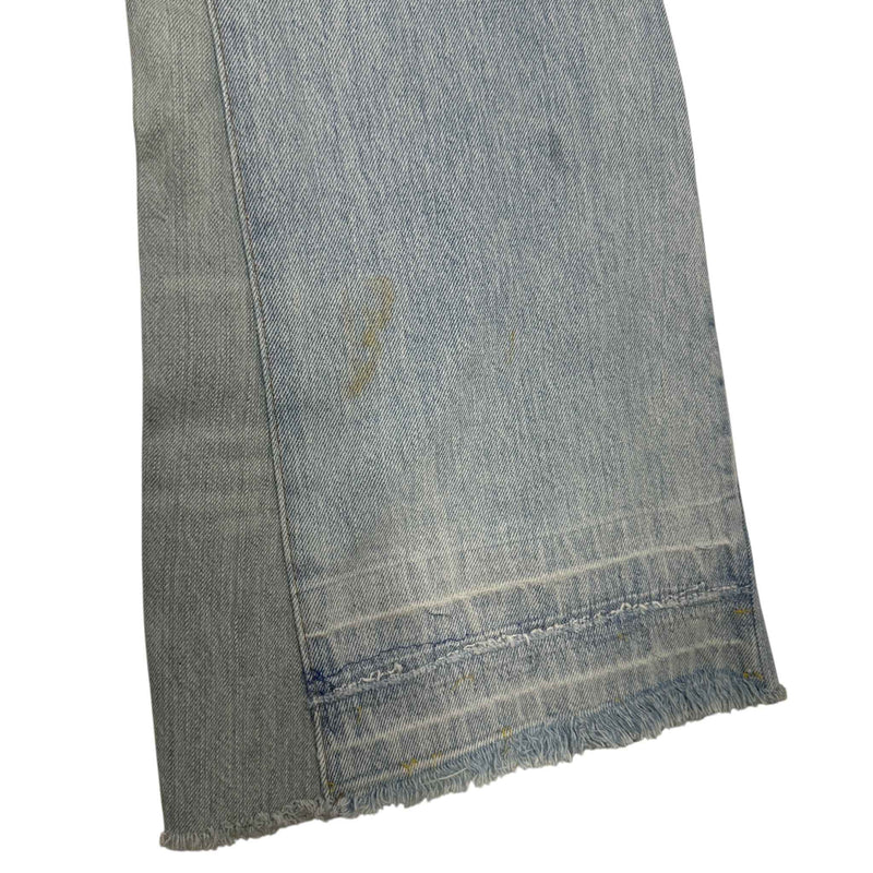 Men's Panelled Flare Jeans Blue Size L / W34