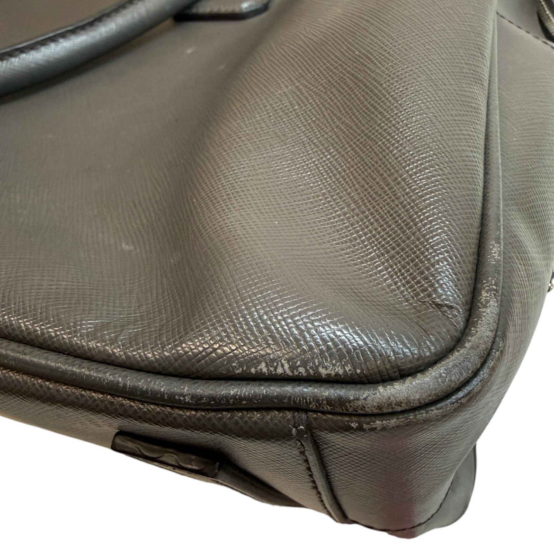 Men's Saffiano Briefcase Grey