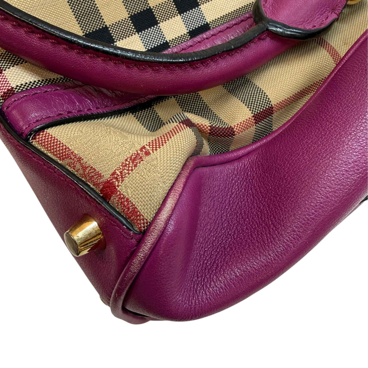 Women's Haymarket Check Handbag Pink - Photo 11