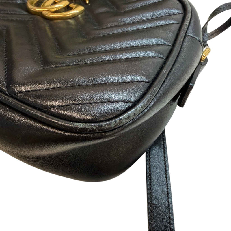 Women's GG Marmont Camera Crossbody Bag Black