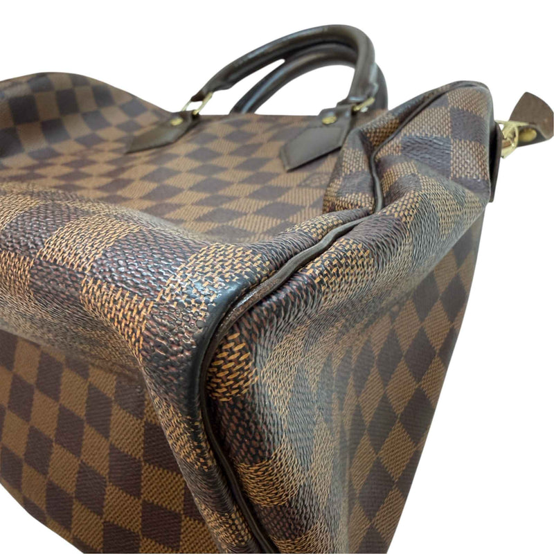 Women's Damier Ebene Speedy 30 Handbag Brown