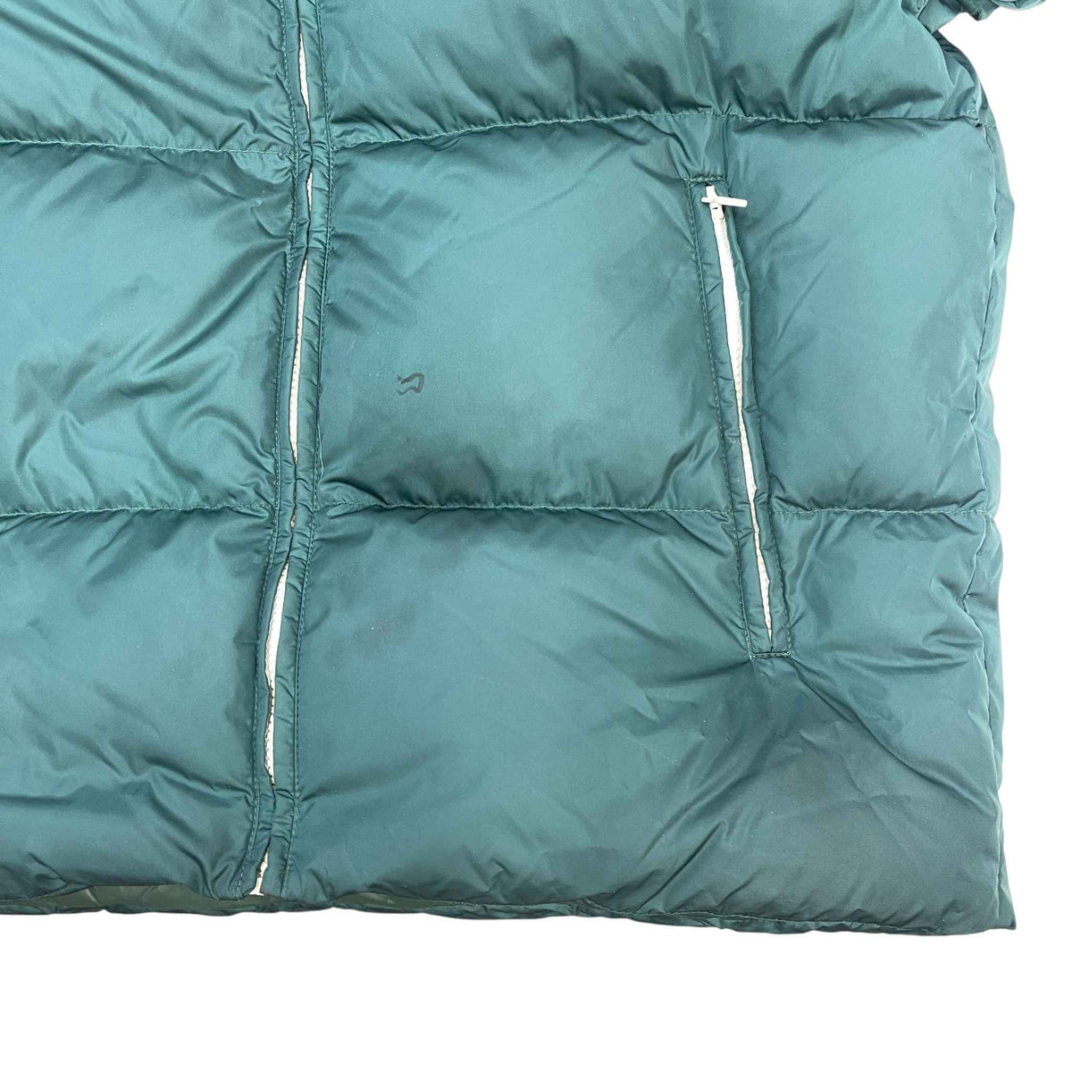 Men's Logo Print Down Jacket Green Size S - Photo 8