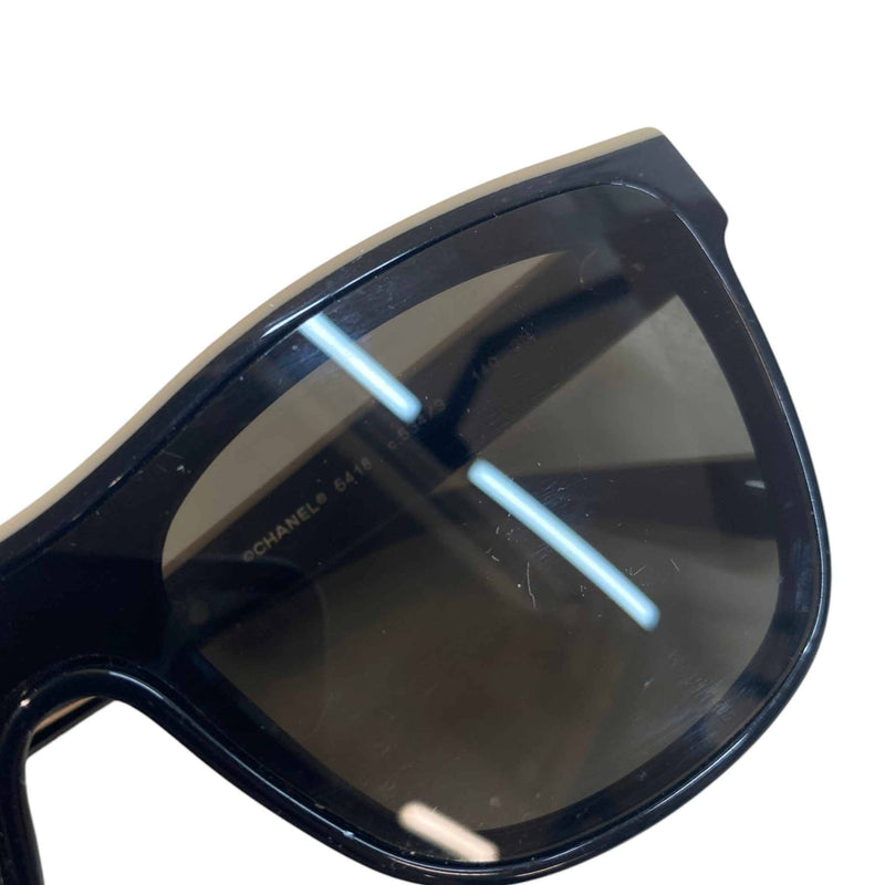 Women's Acetate Logo Shield Sunglasses Black