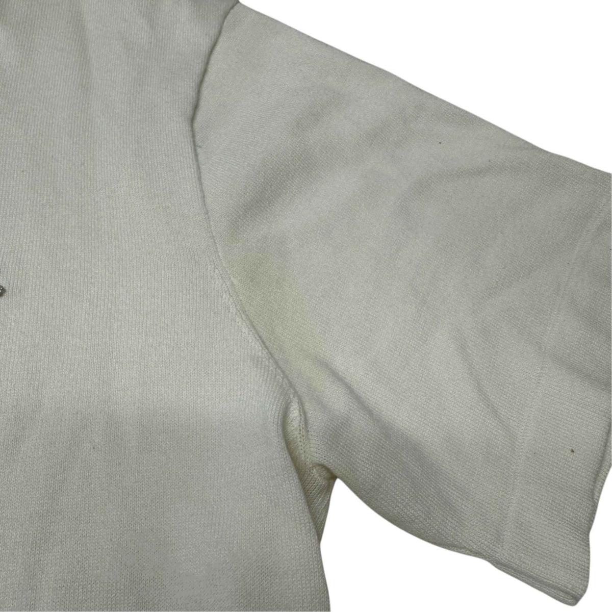 Men's Embroidered Logo T-Shirt Cream Size M - Photo 9