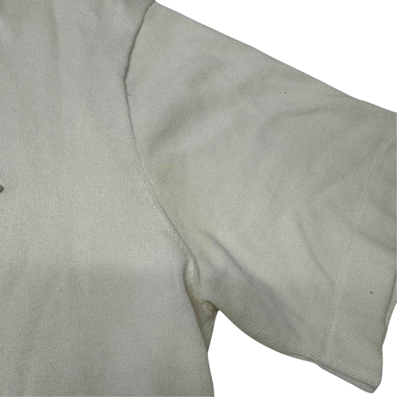 Men's Embroidered Logo T-Shirt Cream Size M
