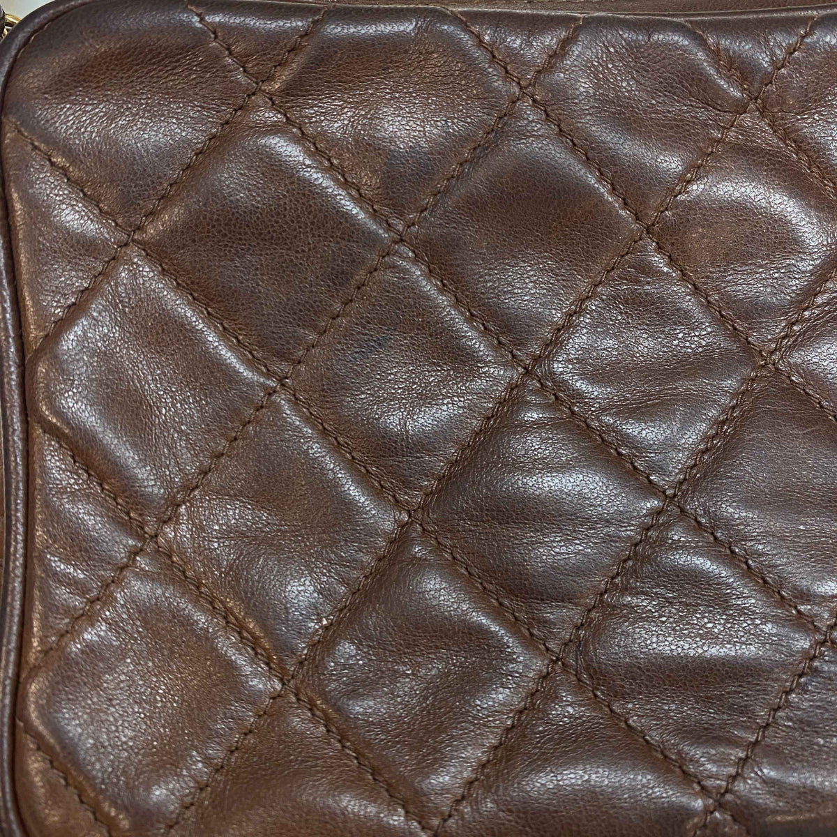 Women's Vintage CC Camera Crossbody Bag Brown - Photo 15