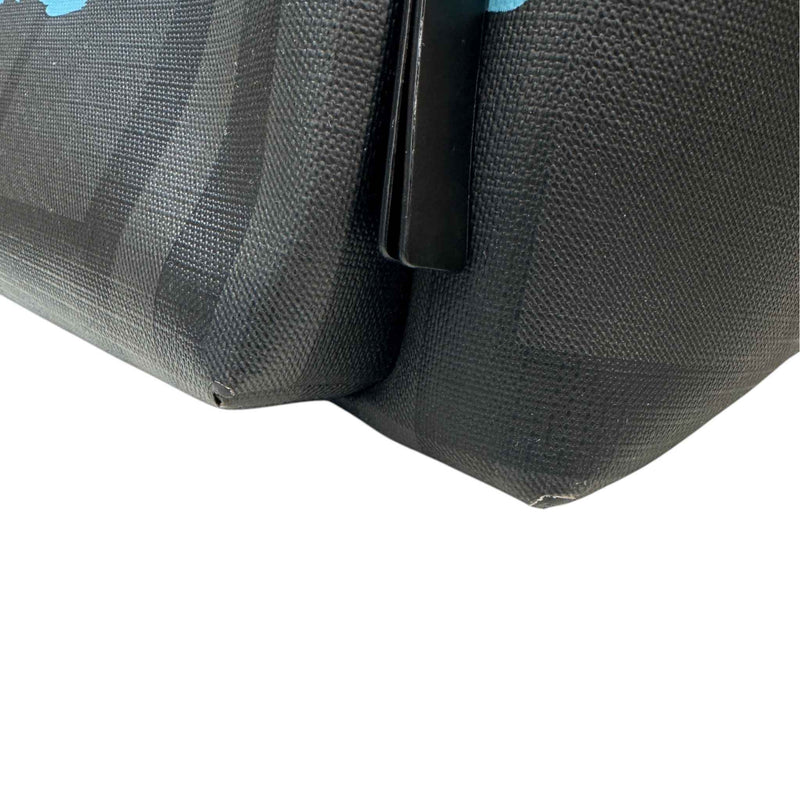 Men's Graphic Check Graffiti Backpack Black