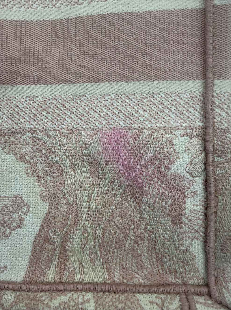Women's Toile de Jouy Book Tote Handbag Pink