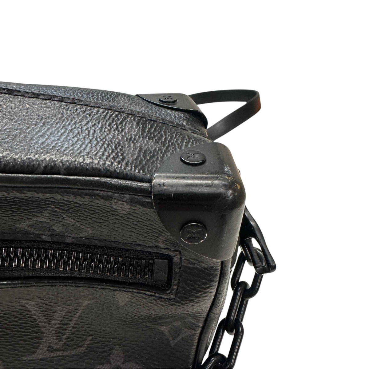 Men's Monogram Eclipse Mini Soft Trunk Messenger Bag Black - Photo 15