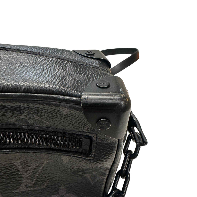 Men's Monogram Eclipse Mini Soft Trunk Messenger Bag Black