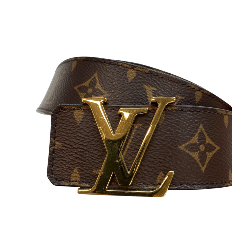Men's Monogram Logo Belt Brown Size 38"