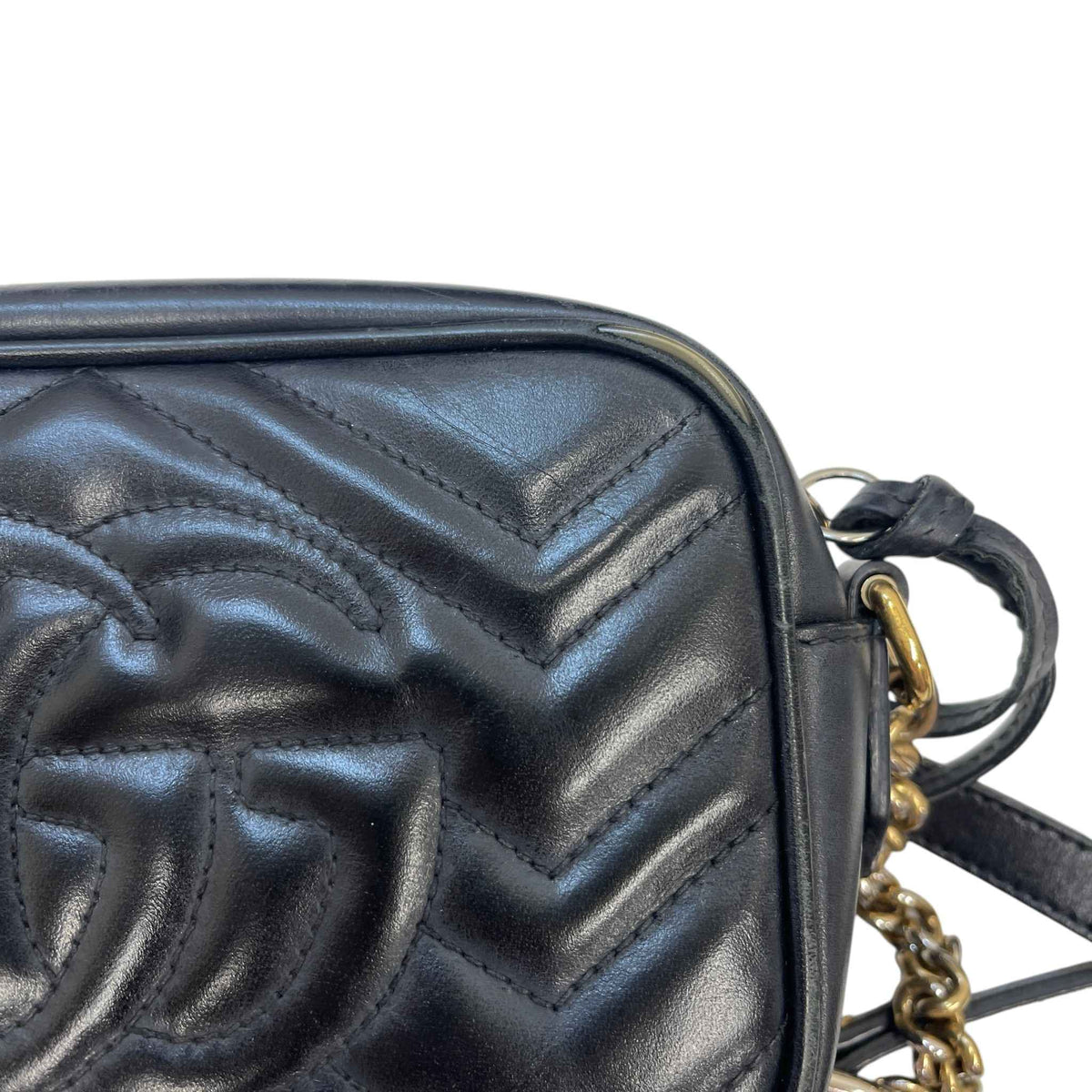 Women's GG Marmont Small Crossbody Bag Black - Photo 14