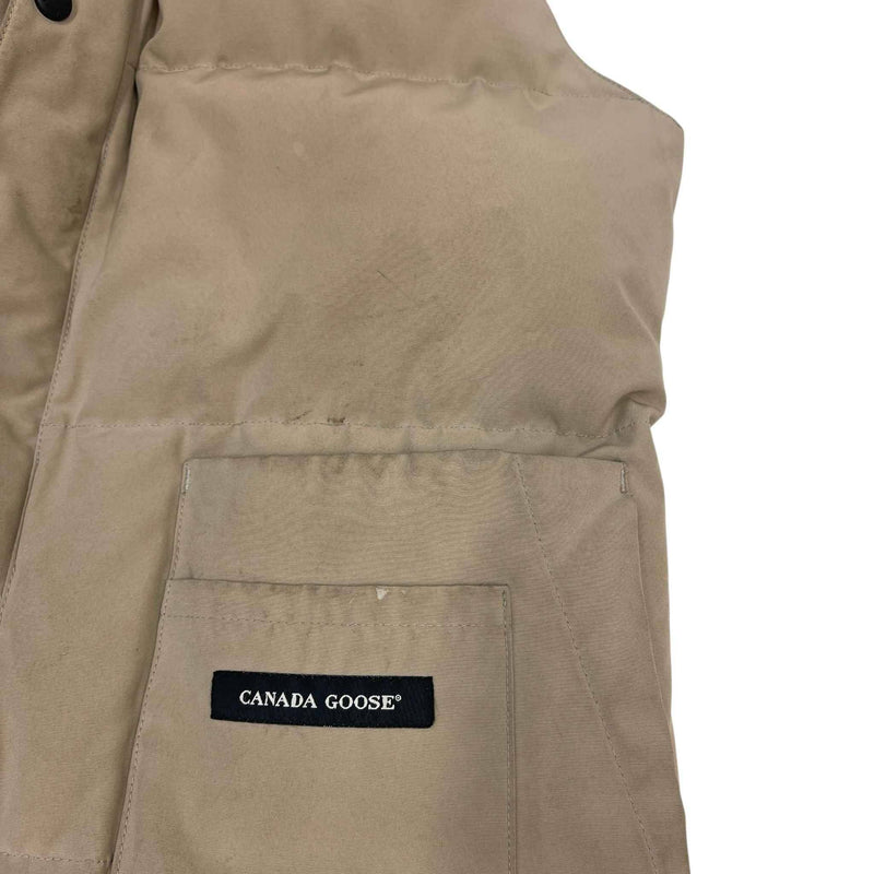 Men's Freestyle Crew Vest Gilet Beige Size S