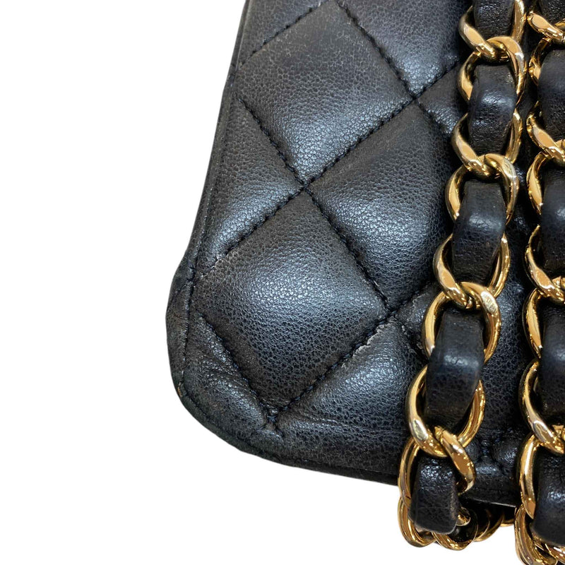 Women's Classic Double Flap Bag Medium Handbag Black