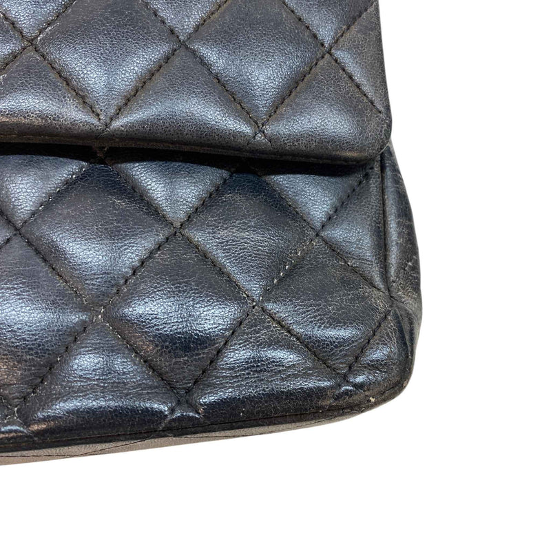 Women's Classic Double Flap Bag Medium Handbag Black
