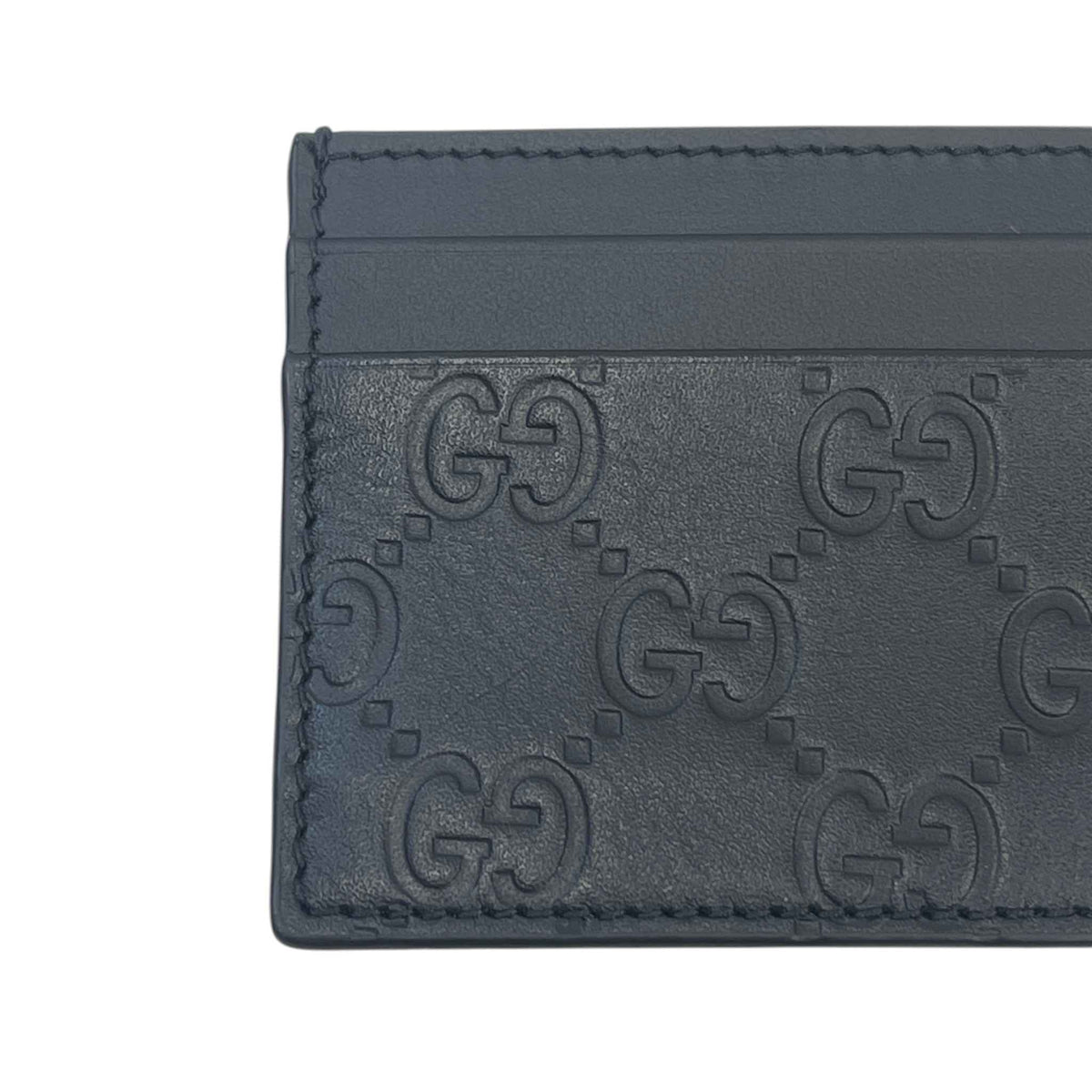 Men's GG Emblem Card Holder Black - Photo 9