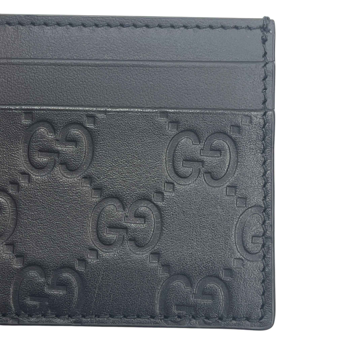 Men's GG Emblem Card Holder Black - Photo 10