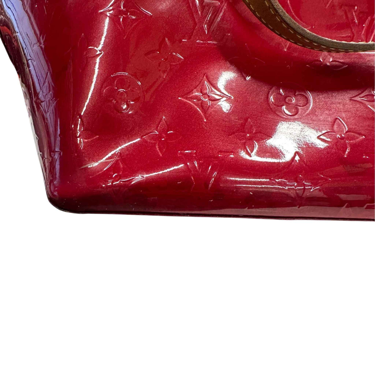 Women's Vernis Leather Bellevue PM Handbag Red - Photo 14