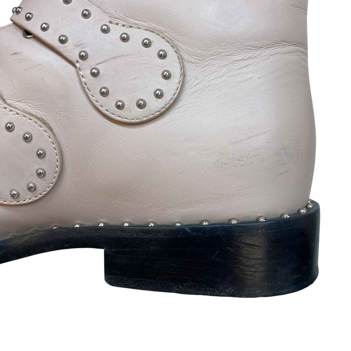 Women's Studded Buckled Ankle Boots Nude Size UK 6 / EU 39 - Photo 13