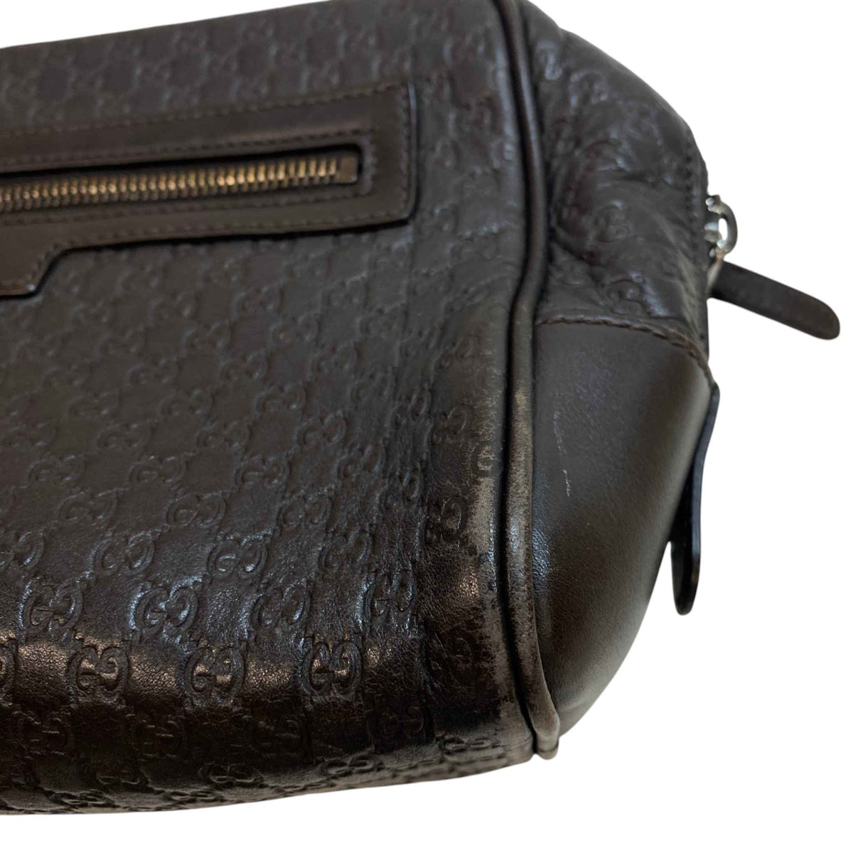 Men's Micro Gussissima Toiletry Bag Brown - Photo 14