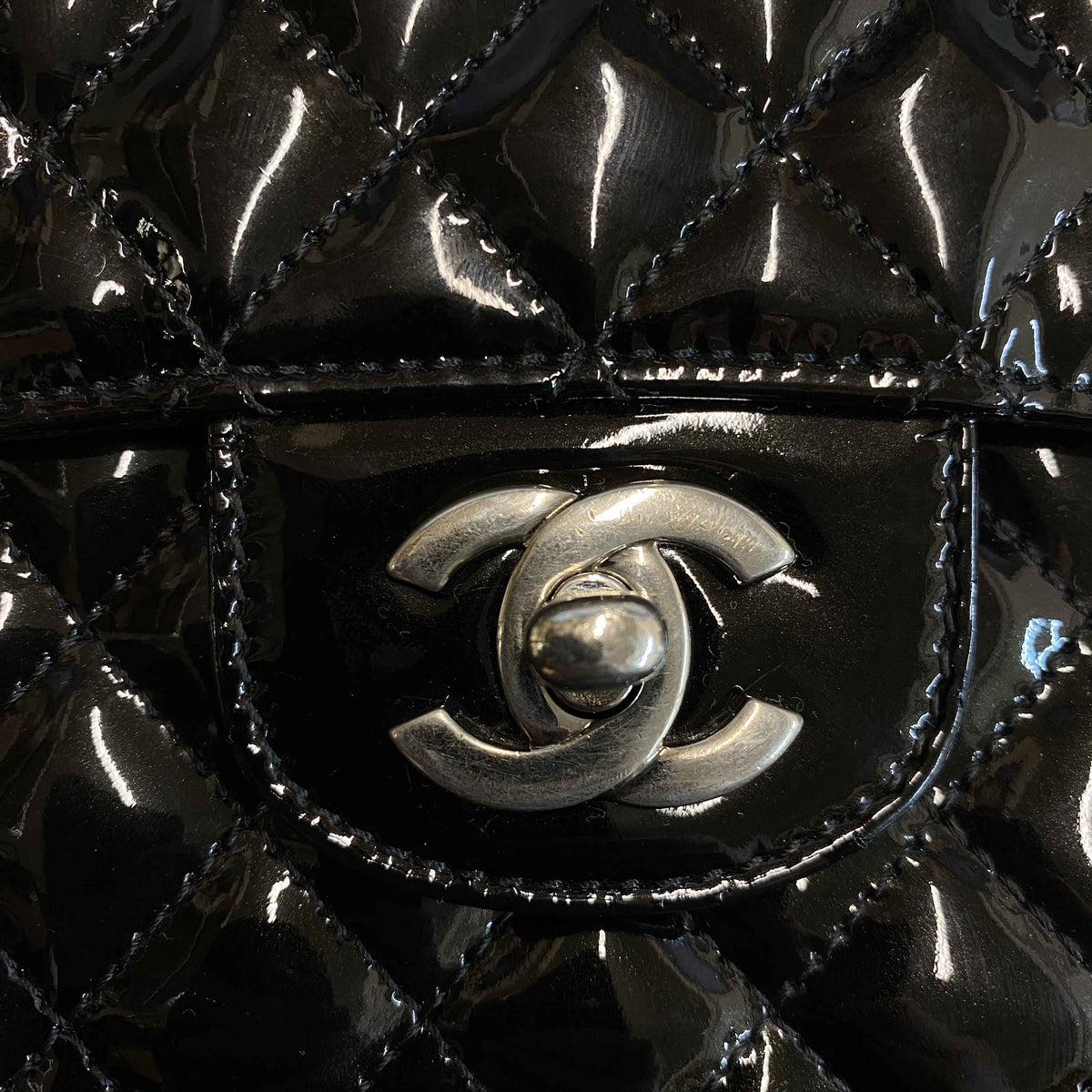 Women's Quilted Secret Label Medium Flap Handbag Black - Photo 12