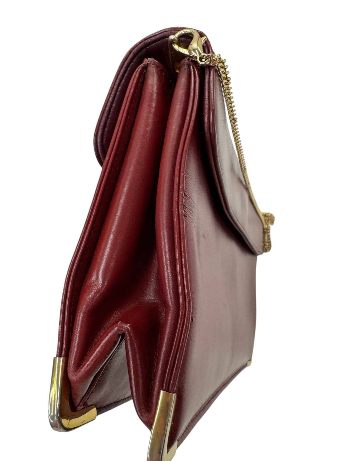 Women's CD Logo Flip Lock Clasp Clutch Red - Photo 15
