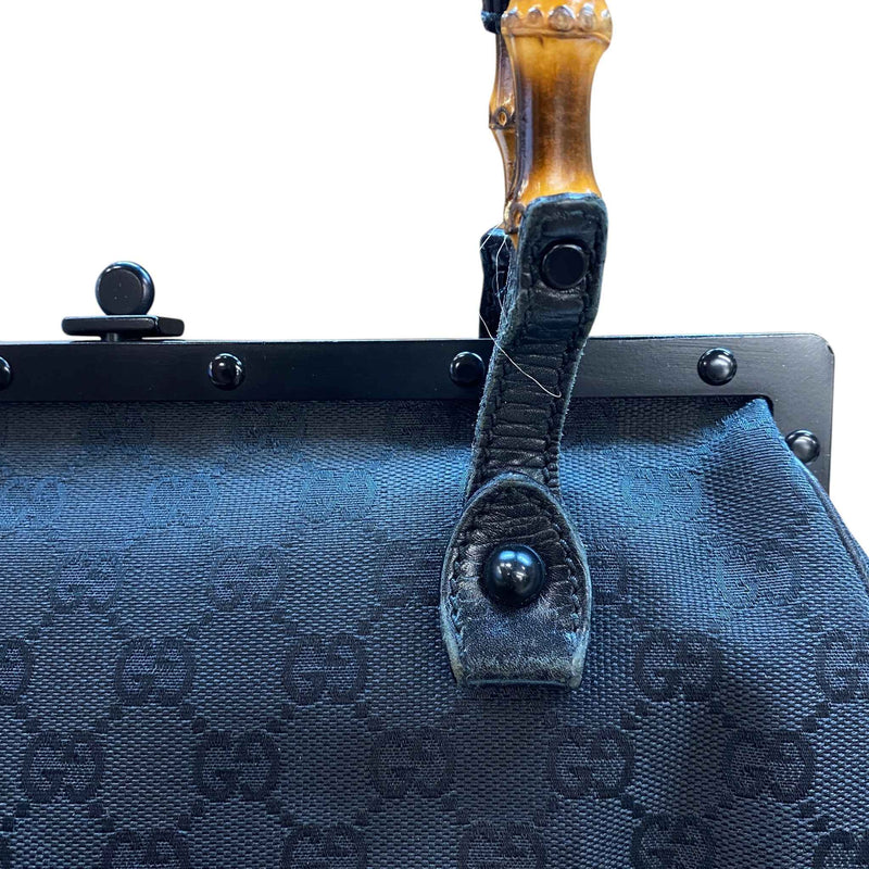 Women's Bamboo Frame Handbag Black