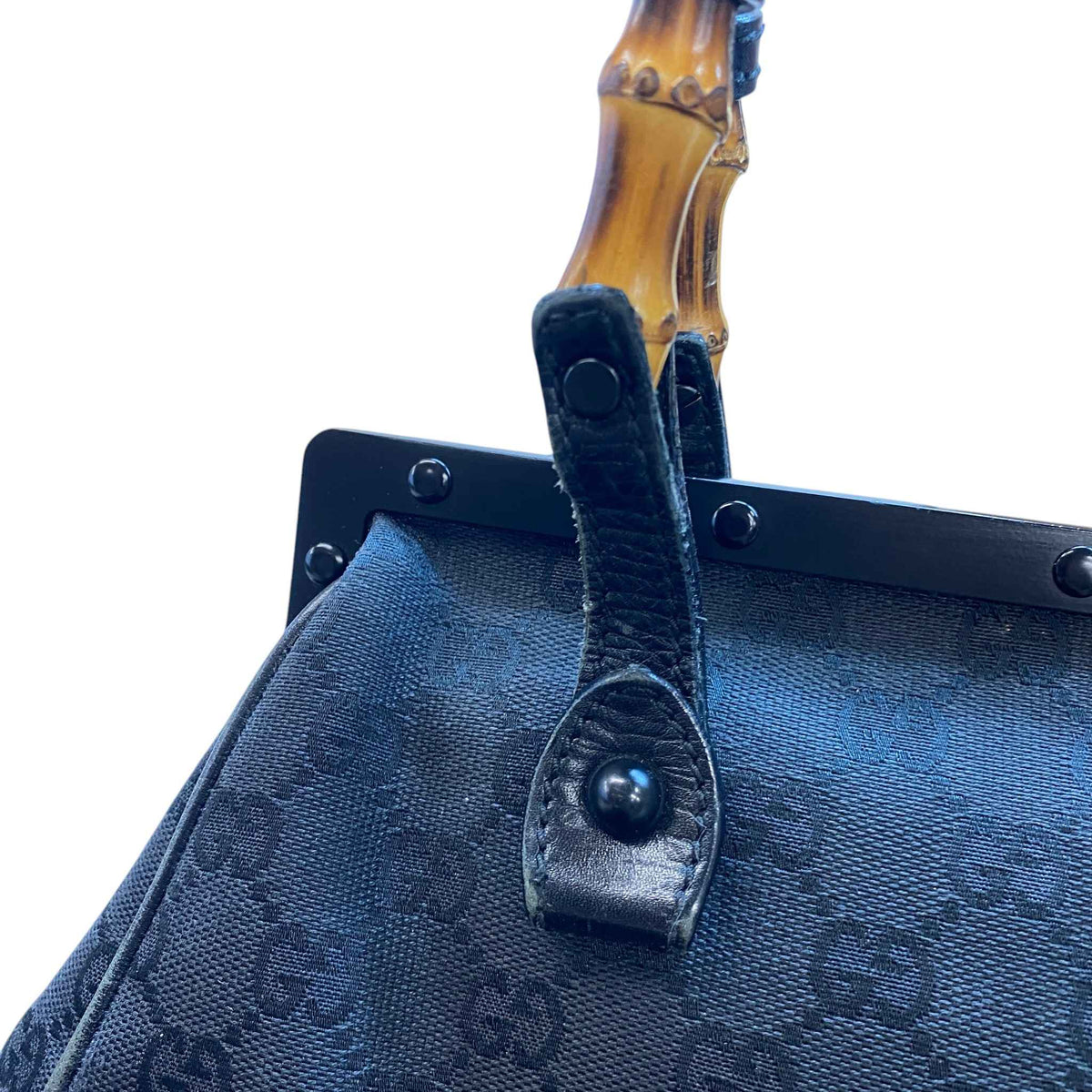 Women's Bamboo Frame Handbag Black - Photo 19