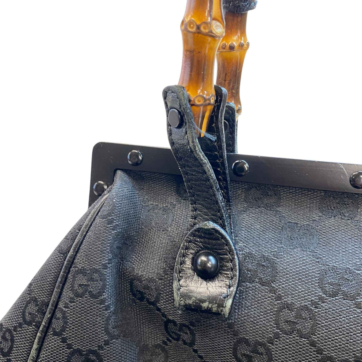 Women's Bamboo Frame Handbag Black - Photo 21