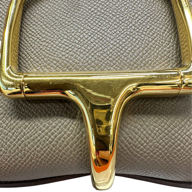 Women's Della Cavalleria Mini Etoupe Epsom Crossbody Bag Beige
