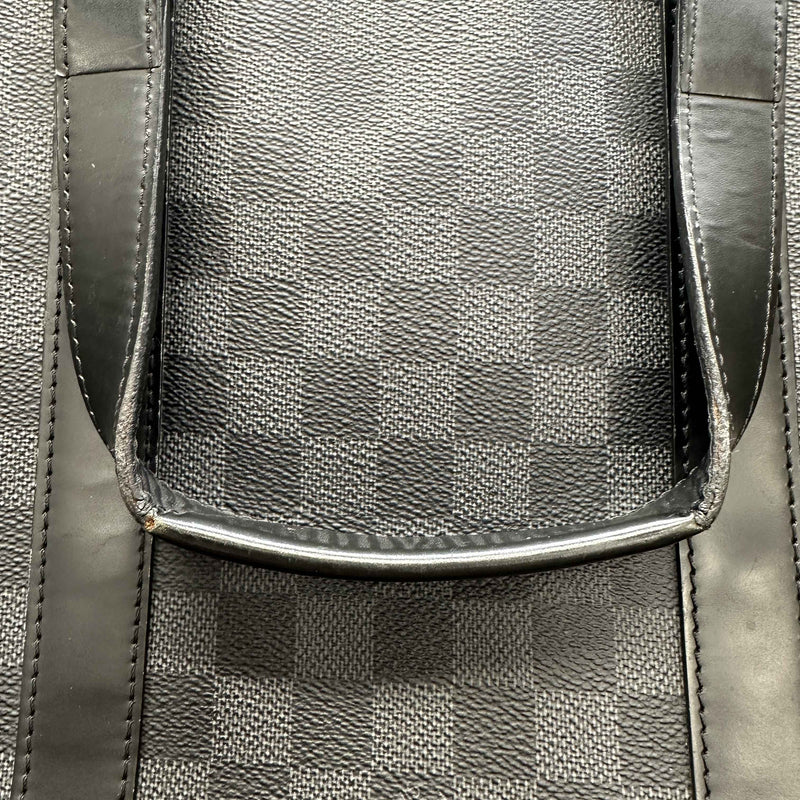 Men's Damier Graphite Tadao PM Briefcase Black