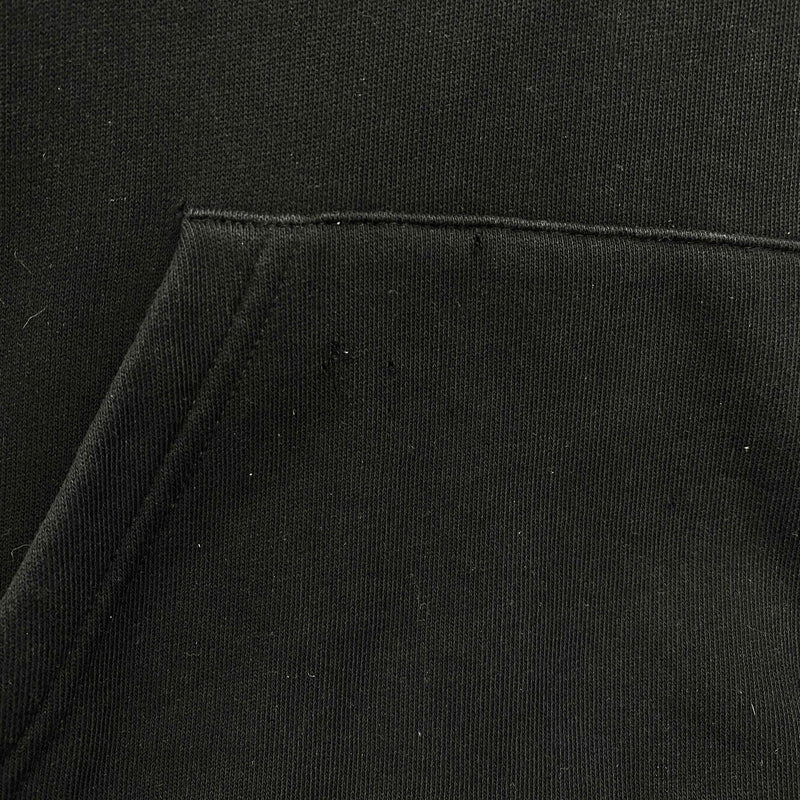 Men's Embroidered Patch Hoodie Black Size M