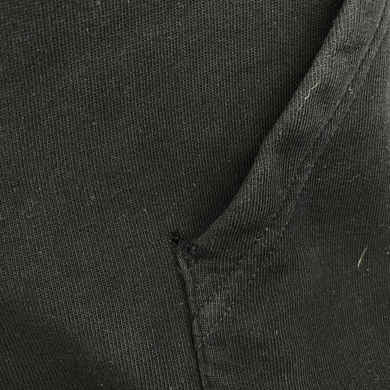 Men's Embroidered Patch Hoodie Black Size M