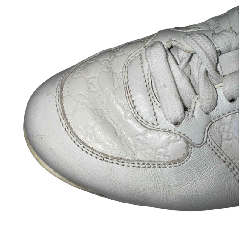 Women's Micro Guccissima Low Trainers White Size UK 5 / EU 38