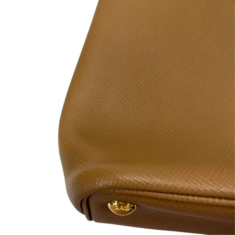 Women's Saffiano Double Medium Handbag Brown