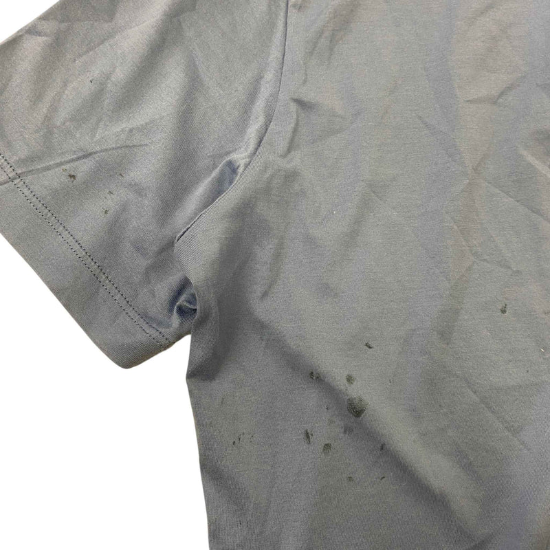 Men's Embroidered Logo Polo Shirt Blue Size M