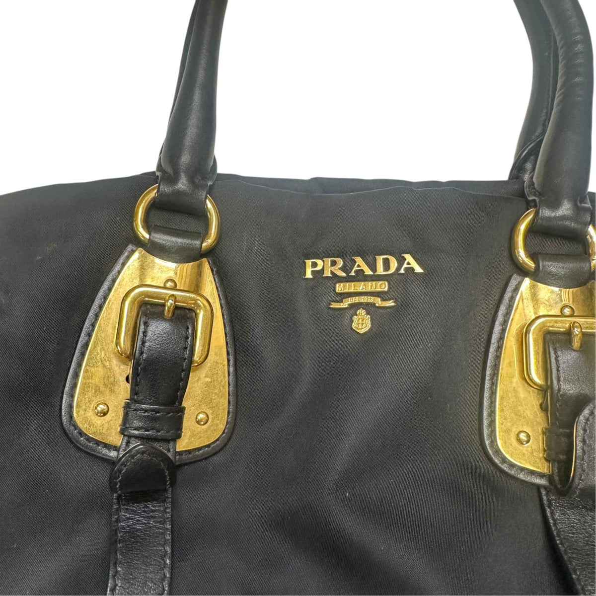 Women's Tessuto Nylon Handbag Black - Photo 13
