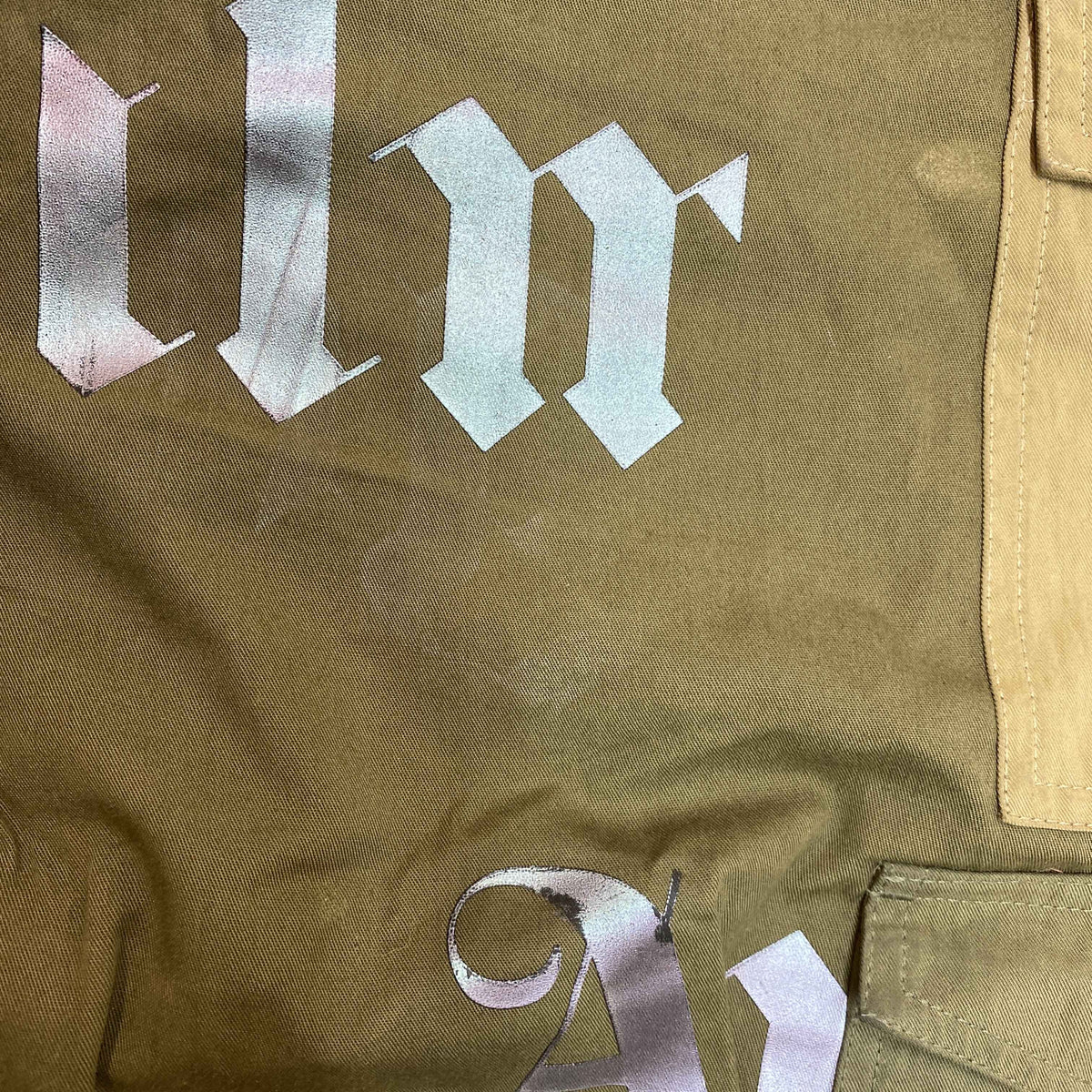 Men's Logo Print Cargos Khaki Size S / W30 - Photo 8