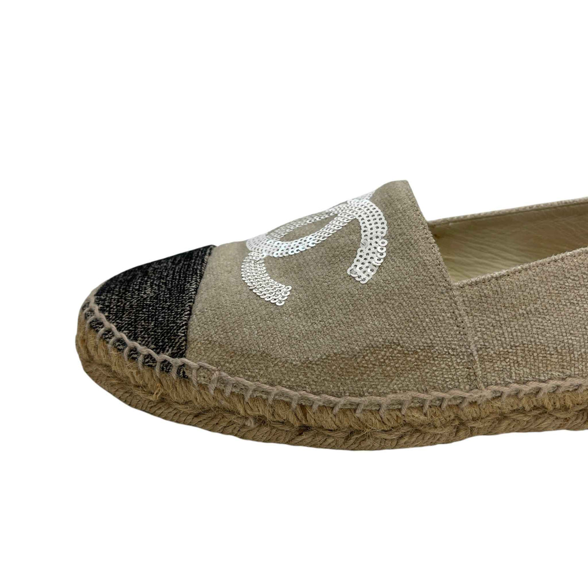 Women's CC Sequin Espadrilles Beige Size UK 6 / EU 39 - Photo 14