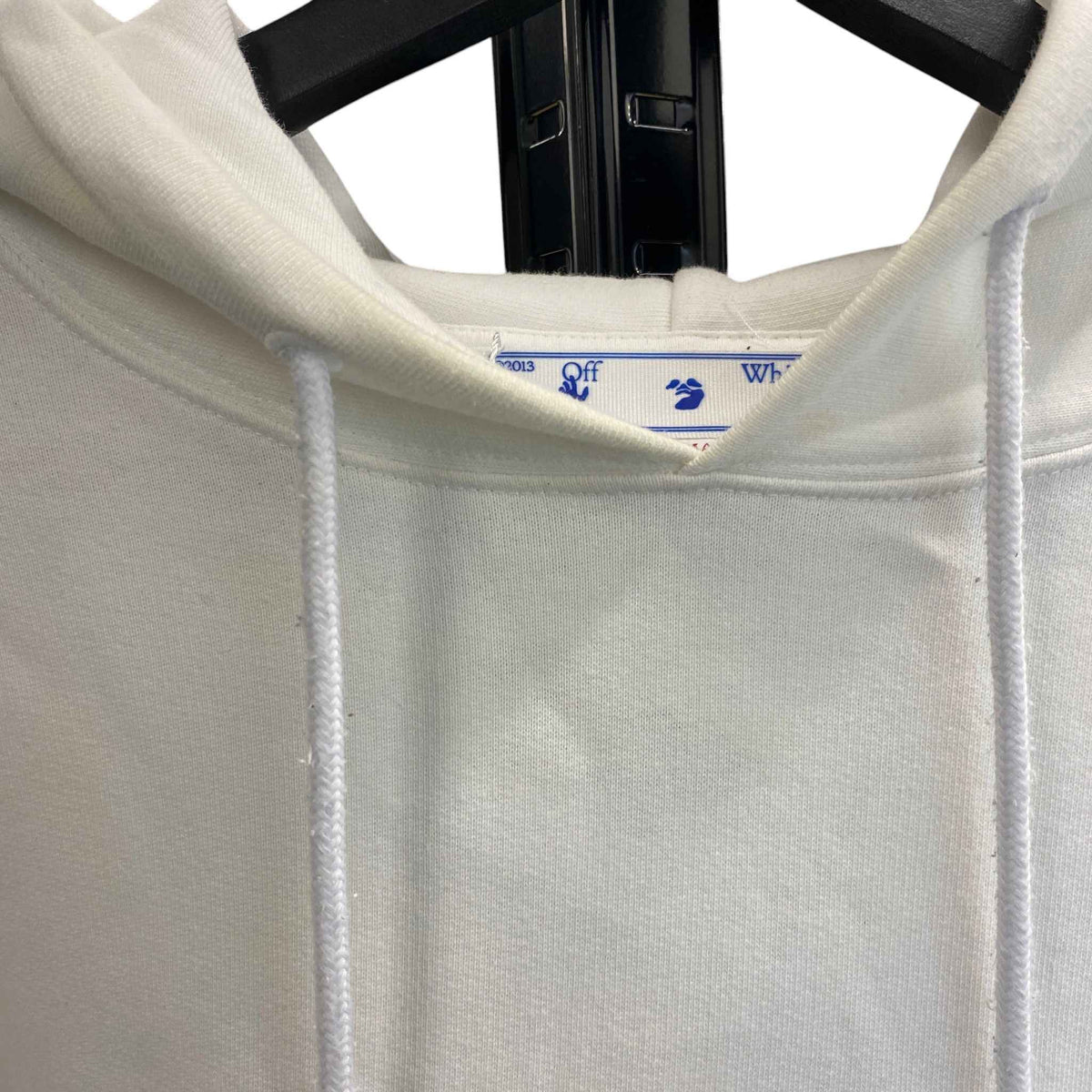 Men's Diagonal Arrow Hoodie White Size M - Photo 8