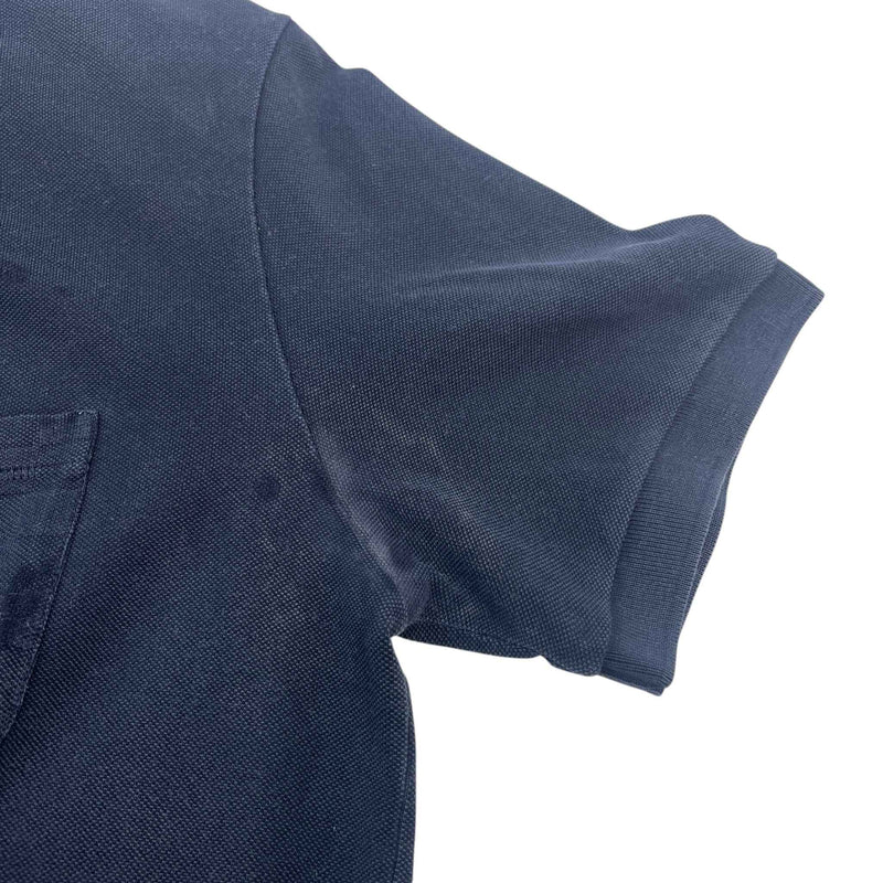 Men's Full Damier Polo Shirt Navy Size XL