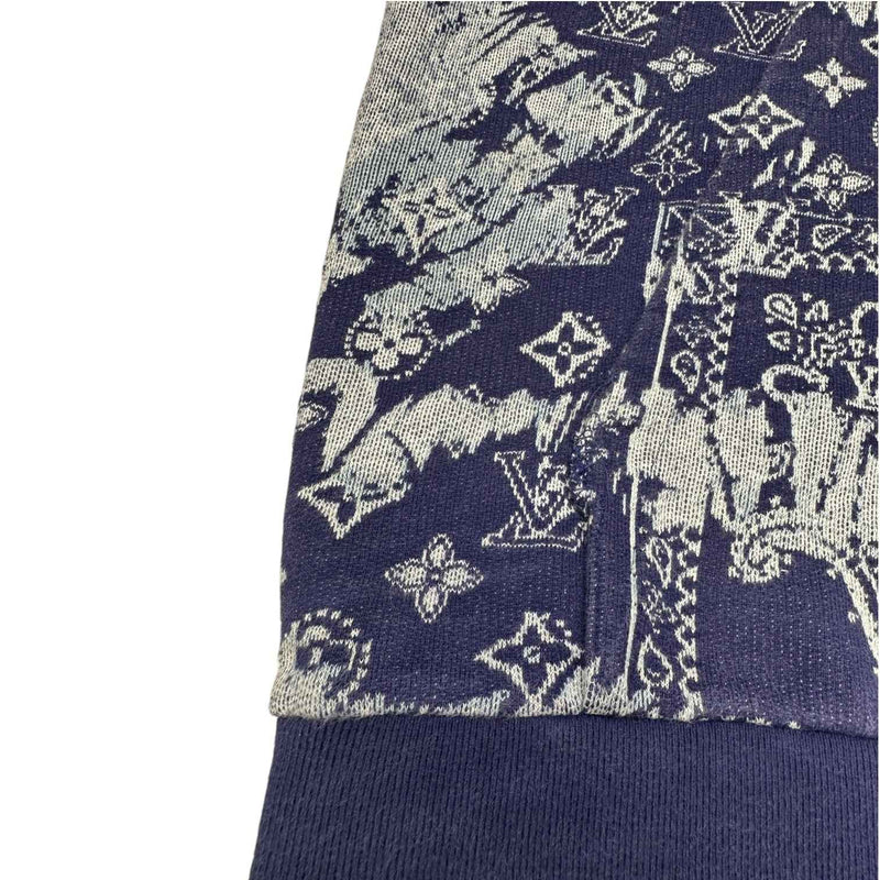 Men's Bandana Hoodie Navy Size L