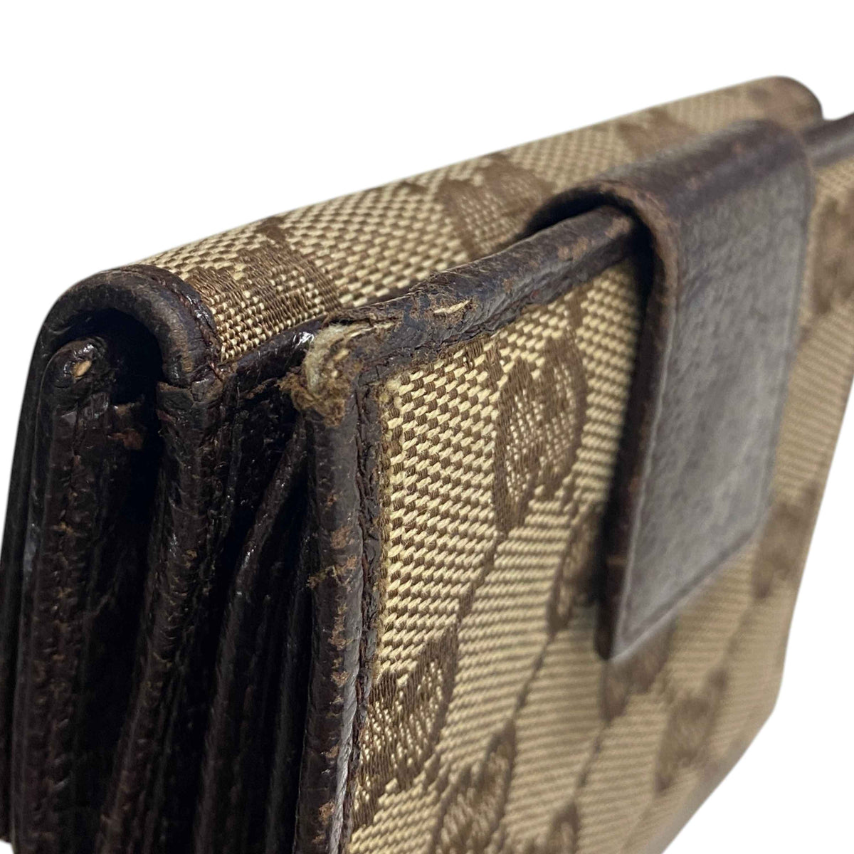 Women's GG Supreme Envelope Wallet Beige - Photo 7