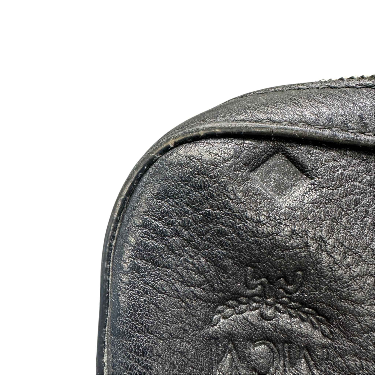 Men's Embossed Logo Messenger Bag Black - Photo 12