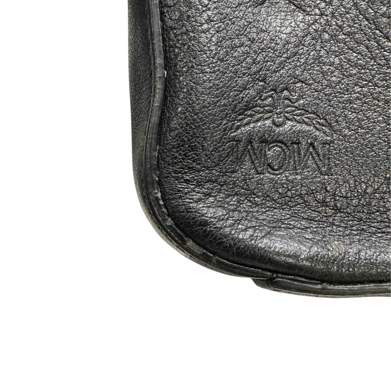 Men's Embossed Logo Messenger Bag Black