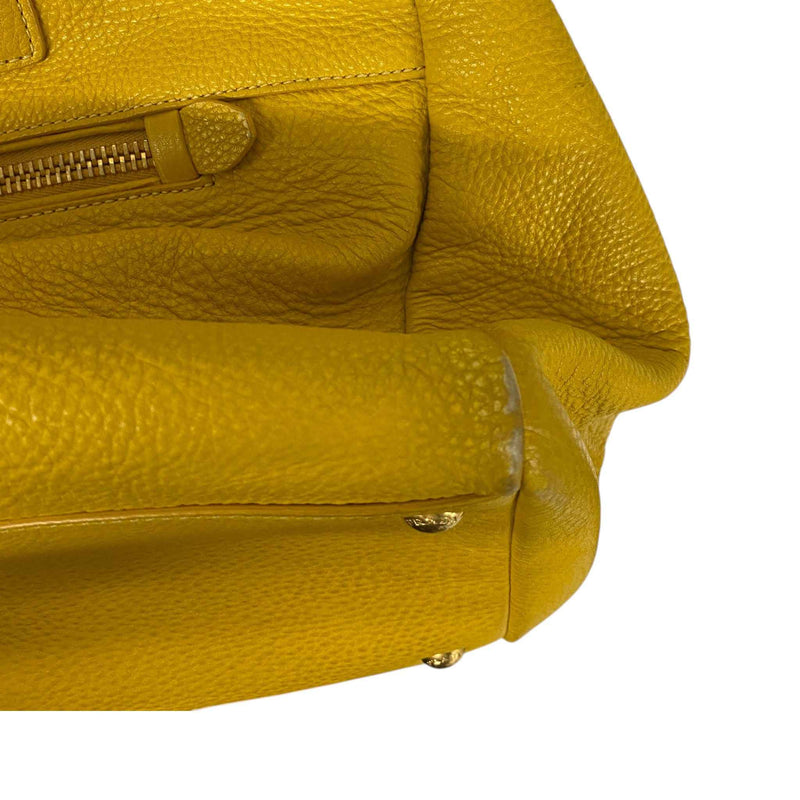 Women's Zip Tote Handbag Yellow