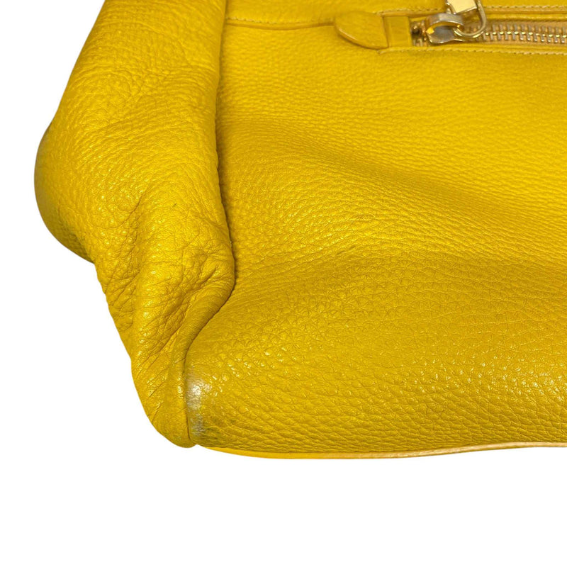 Women's Zip Tote Handbag Yellow