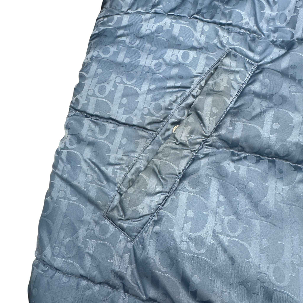 Men's Oblique Down Jacket Blue Size L - Photo 9